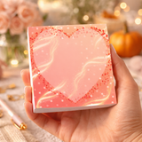 Valentine Heart Memo Pad – 9 cm x 9 cm | 50 Sheets | Premium 80 GSM Paper