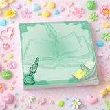 Aesthetic Green Memo Pad – 9 cm x 9 cm | 50 Pages | 80 GSM Premium Paper