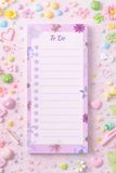 Floral To-Do List Notepad | Daily Task Planner Pad (9 cm x 18 cm, 80 GSM, 50 Pages)