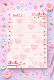 Cute Valentine Heart Design A5 Notepad | 50 Pages | Smooth 80 GSM