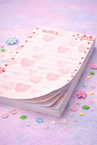 Cute Valentine Heart Design A5 Notepad | 50 Pages | Smooth 80 GSM