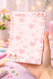 Cute Valentine Heart Design A5 Notepad | 50 Pages | Smooth 80 GSM