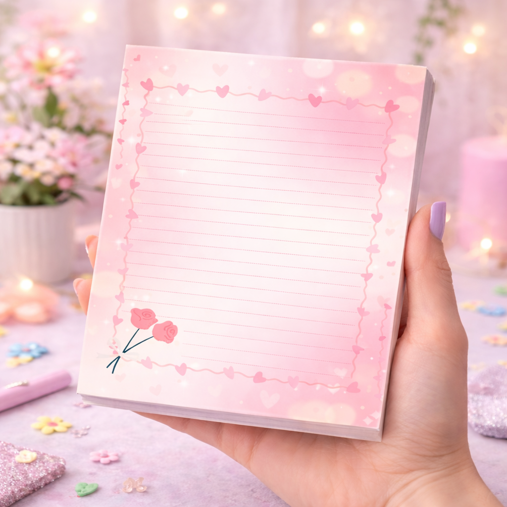 Pastel-themed A5 notepad