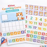 Kitten Counting Game Printable Worksheet – Numbers 1 to 20